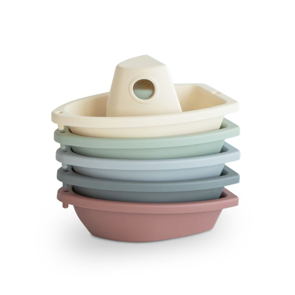 Original Mushie Plastic Bath Boats for Children's Independent Play