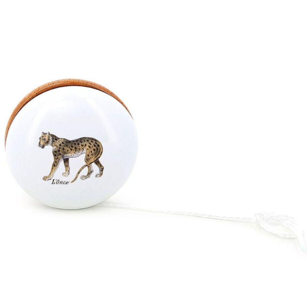 Vilac Snow Leopard-themed Wooden Yoyo - A Fun Toy for Kids