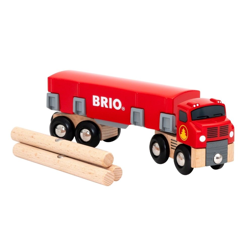 BRIO Brand Lumber Transport Semi - Truck Toy for Kids