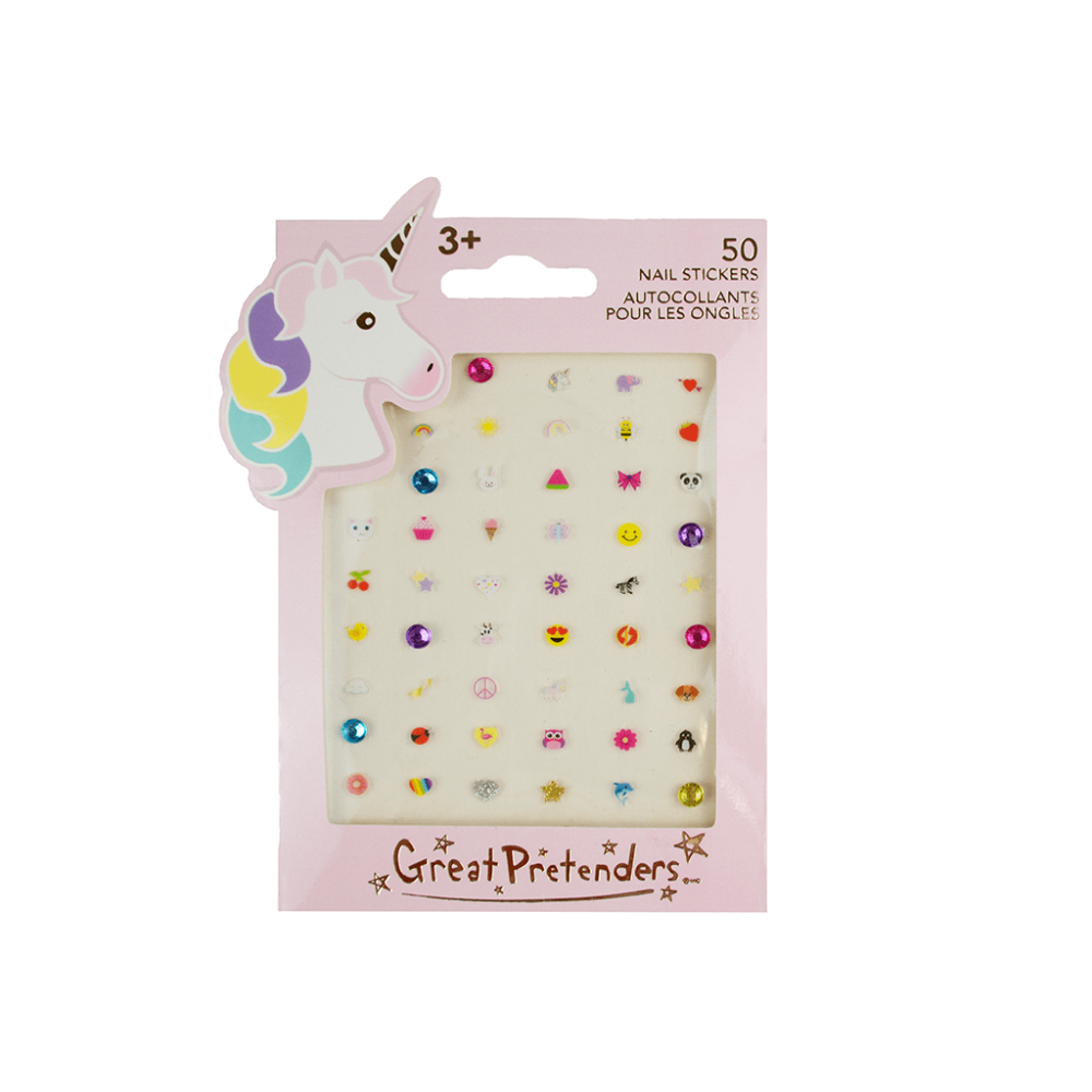 Magical Unicorn Nail Stickers Set of 50 Sheets for Kids Designed in Canada
