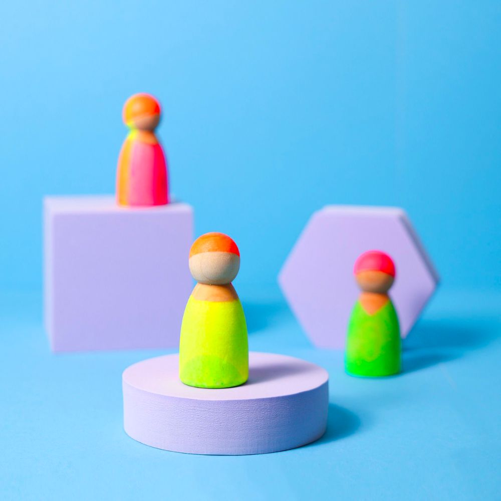 Grimm's Neon Mixed Collection of Friends Toys