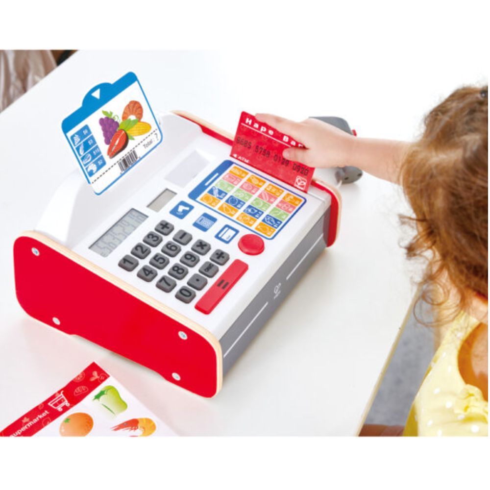 Hape Interactive Beep N Buy Cash Register Playset for Kids