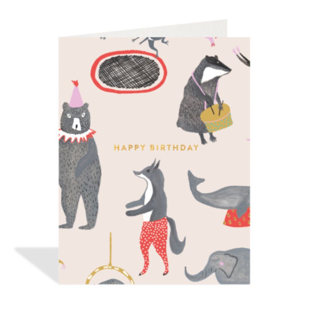 Atelier Mave Gold Foil Circus Themed Birthday Card