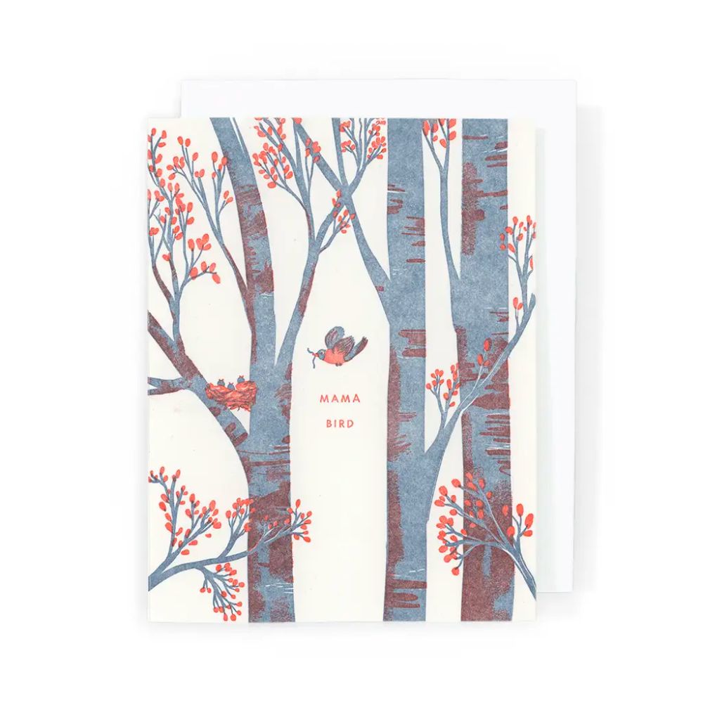 Charming Mama Bird Card Handmade in Canada