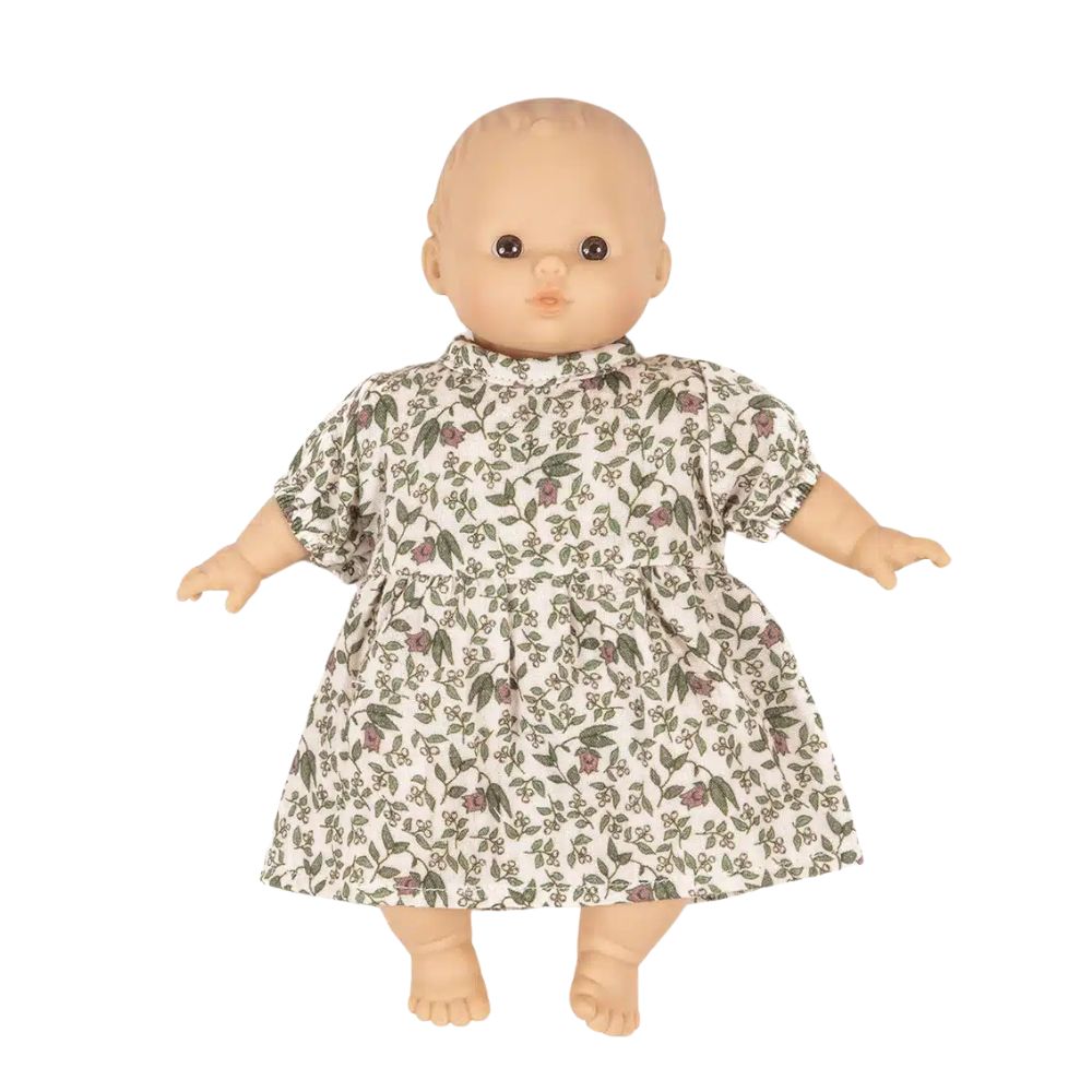 Minikane 28cm Babies Doll Clothing Collection - Faustine Dress Crafted from Amélie Cotton Gauze Fabric
