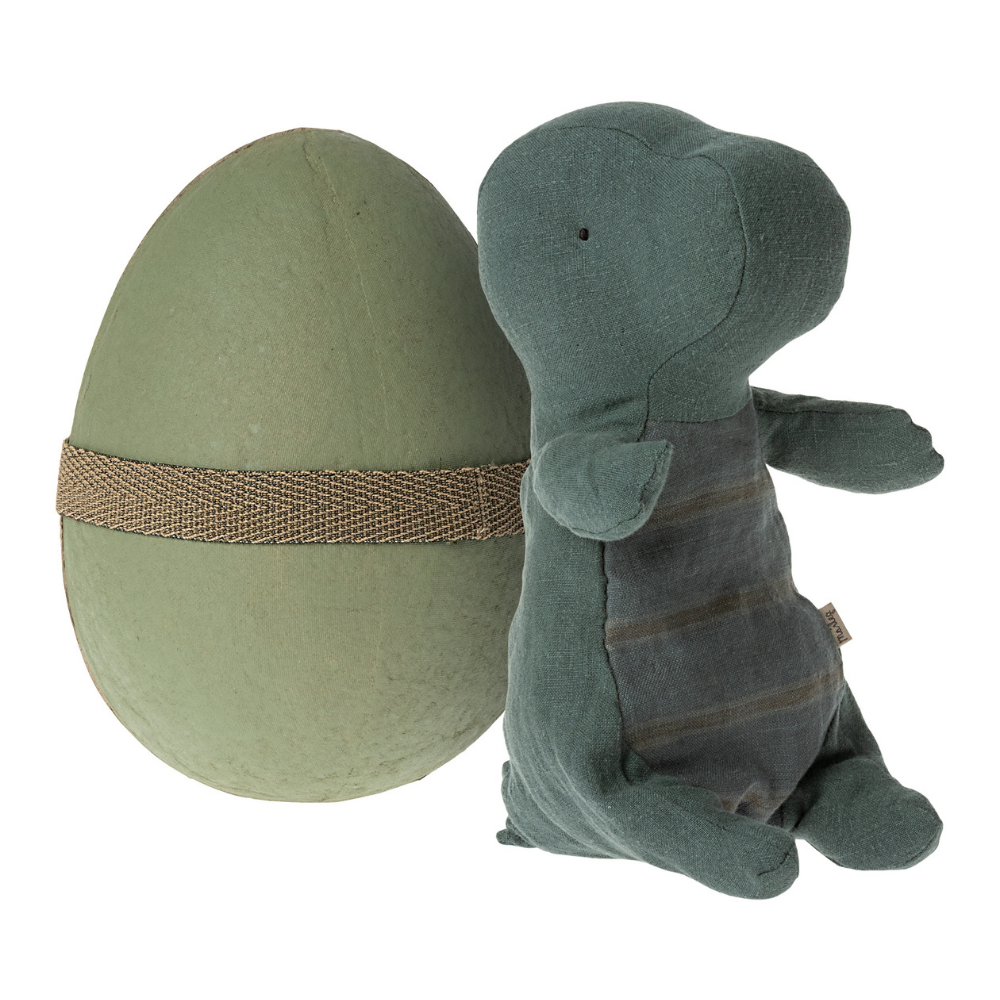 Maileg Gantosaurus in Egg Small - Dark Petrol