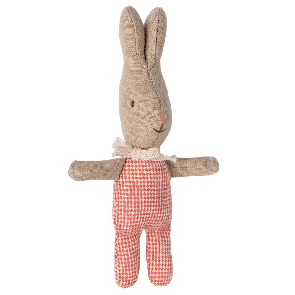 Maileg Rabbit, My - Red check
