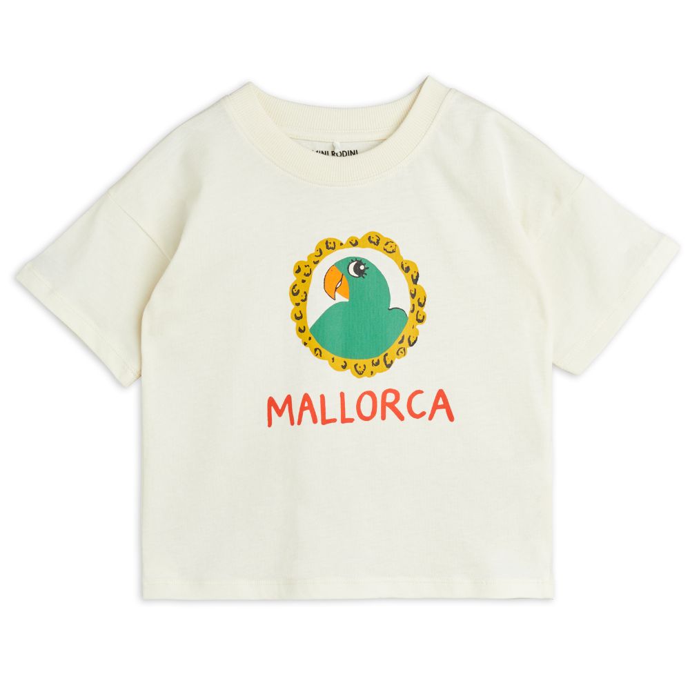 Mini Rodini Relaxed-Fit Organic Cotton Parrot Print Short-Sleeve Tee