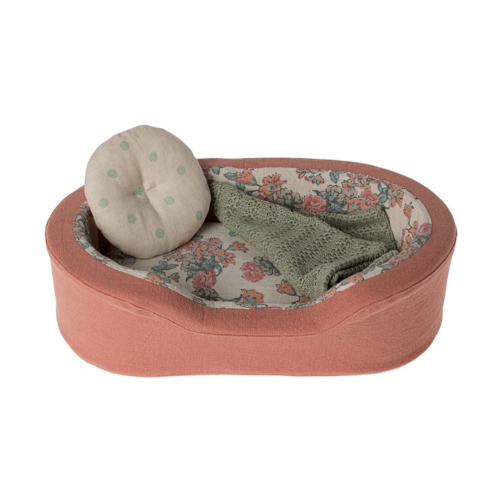 Maileg Small-sized Cosy Coral-colored Basket for Small Pets