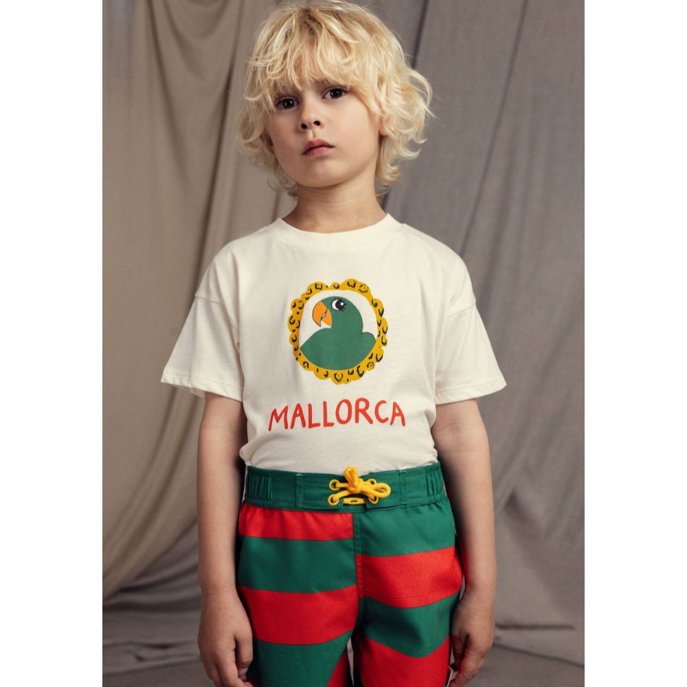 Mini Rodini Relaxed-Fit Organic Cotton Parrot Print Short-Sleeve Tee